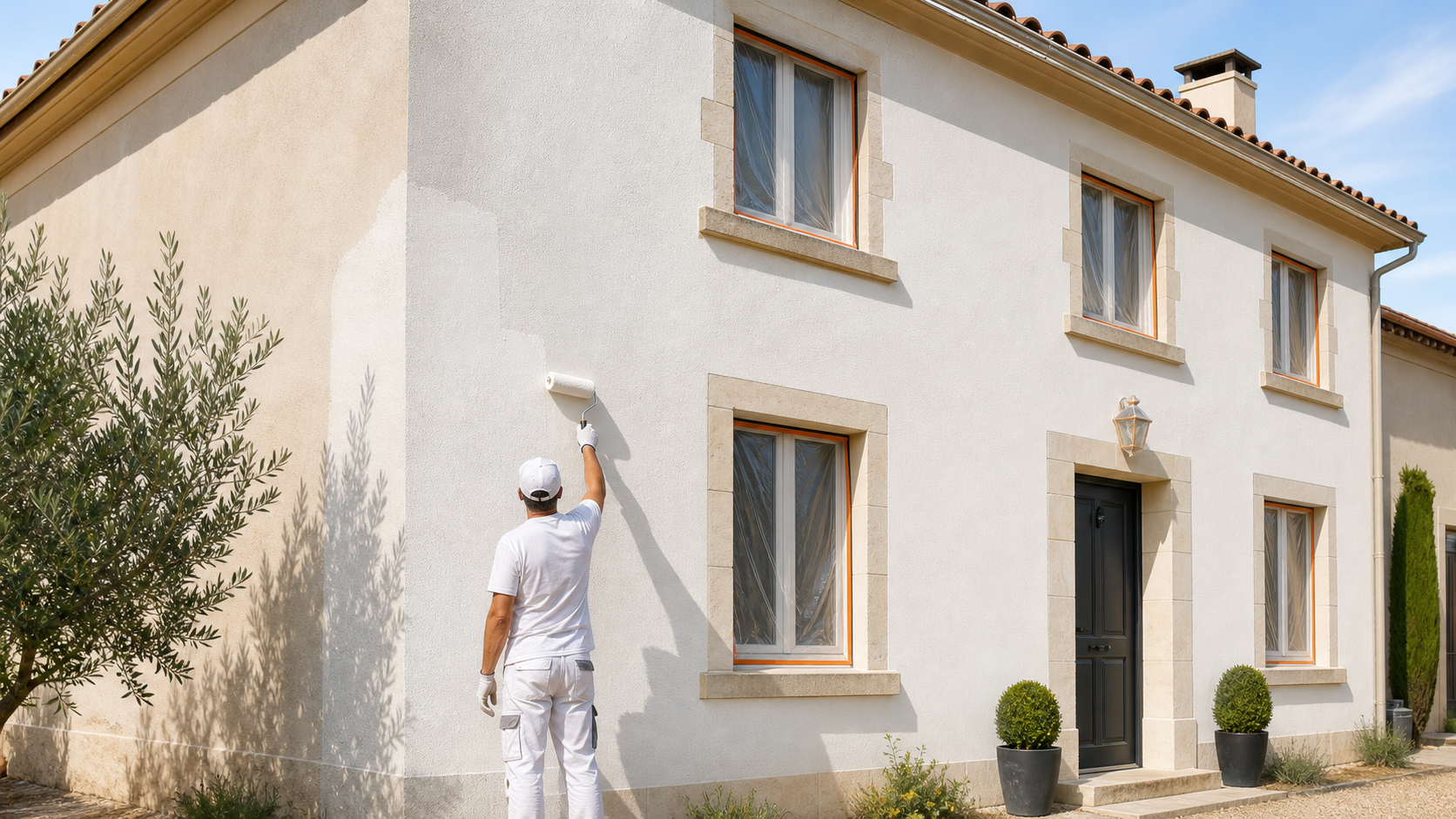 Peinture extérieure d’une façade de maison